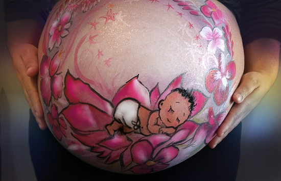 Babyshower Bellypaint Looklab Fotoshoot